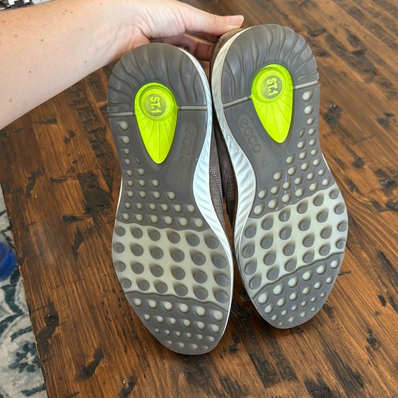 ECCO Men's St.1 Hybrid Plain Toe Oxford Birch Perforated Nubuck Loafers - Picture 7 of 9